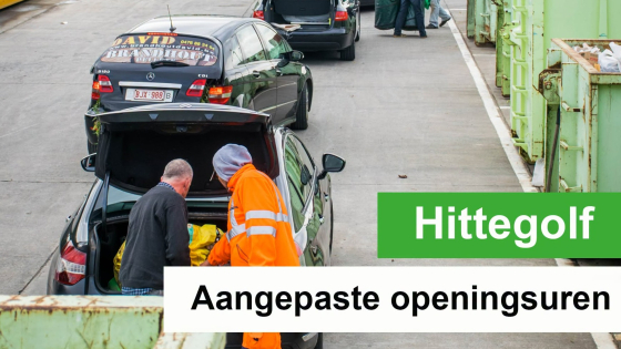 aangepaste openingsuren recyclagepark