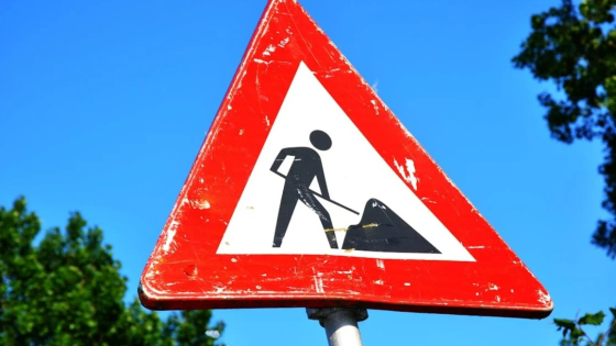 verkeersbord werken