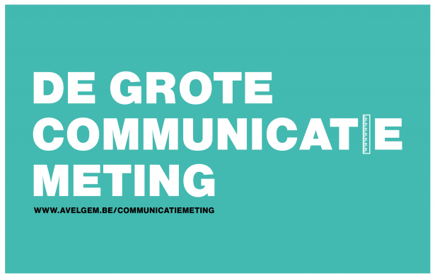 Banner 'De Grote Communicatiemeting'